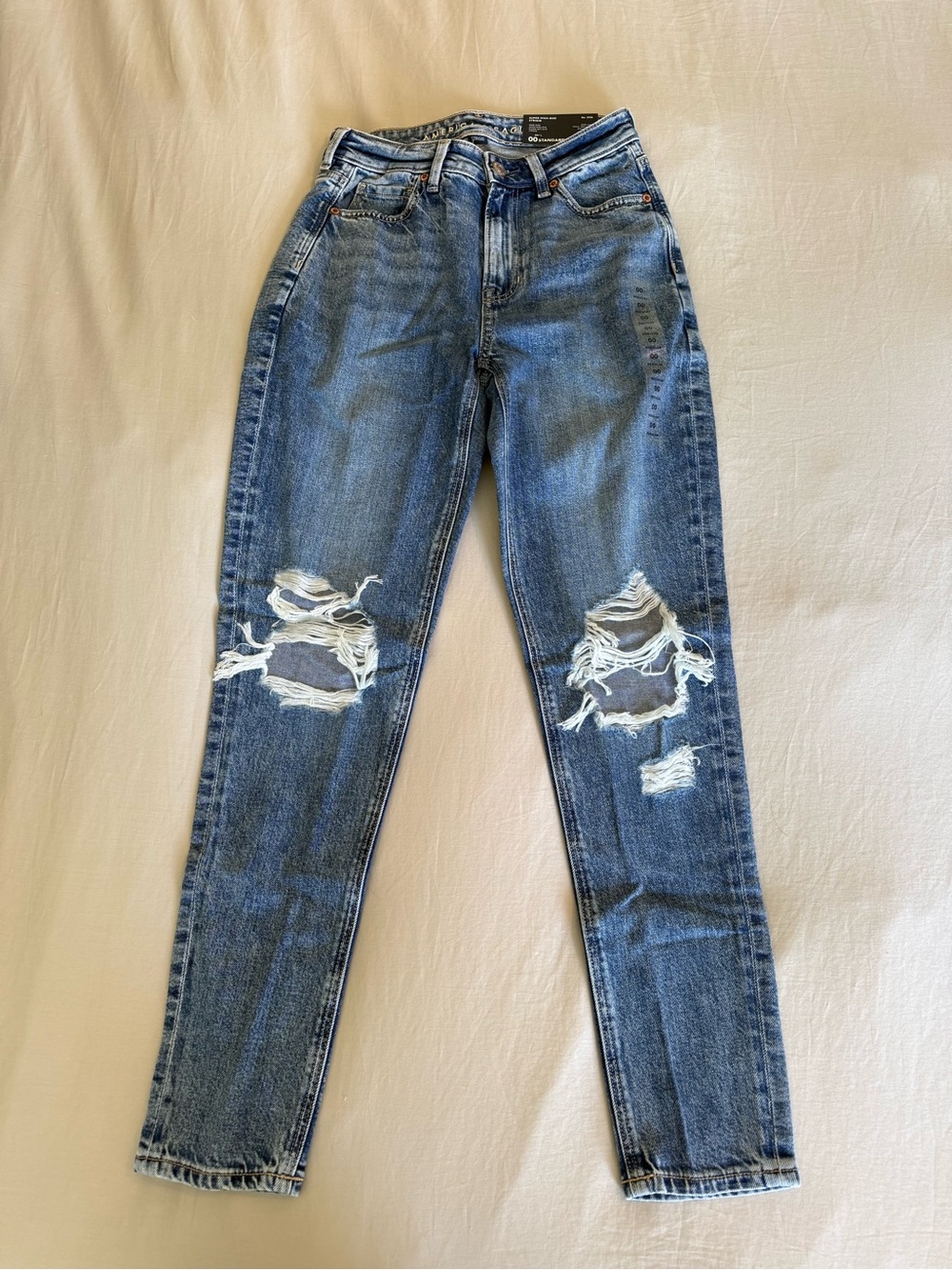 American Eagle Outfitters Distressed Super High-Rise Strigid Skinny Jeans